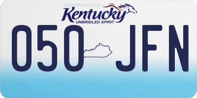 KY license plate 050JFN
