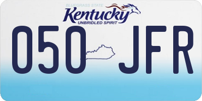 KY license plate 050JFR