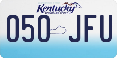 KY license plate 050JFU