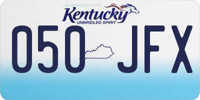 KY license plate 050JFX