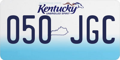 KY license plate 050JGC