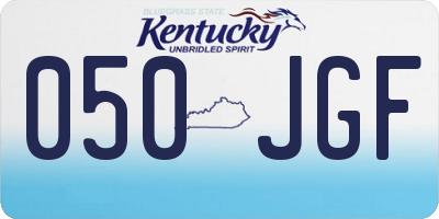 KY license plate 050JGF