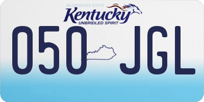 KY license plate 050JGL