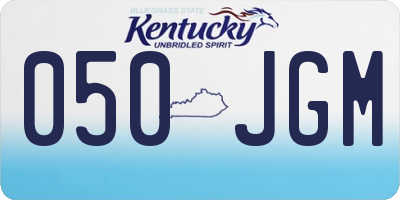 KY license plate 050JGM