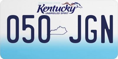 KY license plate 050JGN