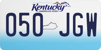 KY license plate 050JGW