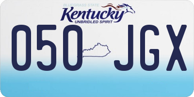 KY license plate 050JGX