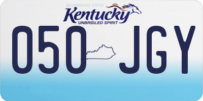 KY license plate 050JGY