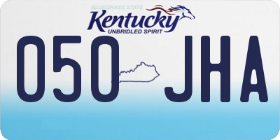 KY license plate 050JHA