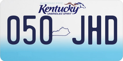 KY license plate 050JHD