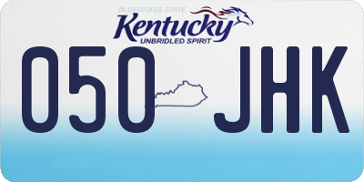 KY license plate 050JHK