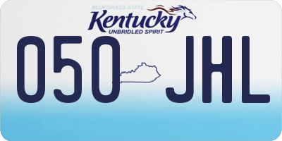 KY license plate 050JHL