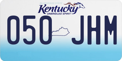 KY license plate 050JHM