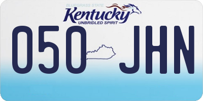 KY license plate 050JHN