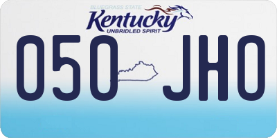 KY license plate 050JHO