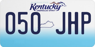 KY license plate 050JHP