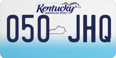KY license plate 050JHQ