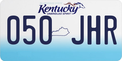 KY license plate 050JHR