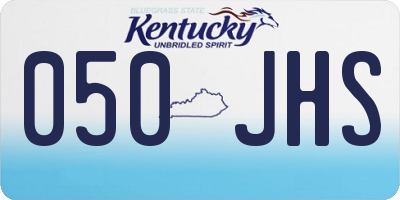 KY license plate 050JHS