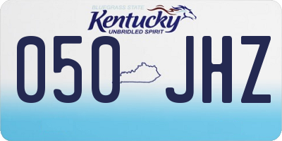 KY license plate 050JHZ