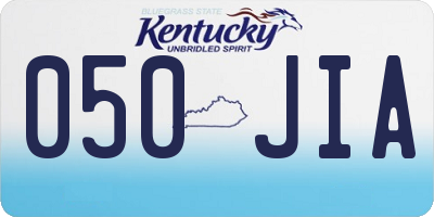 KY license plate 050JIA