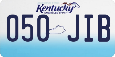 KY license plate 050JIB