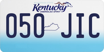 KY license plate 050JIC