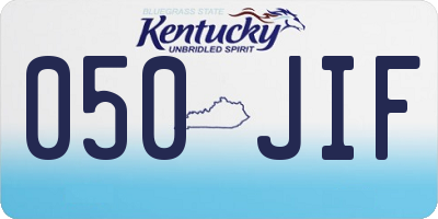 KY license plate 050JIF