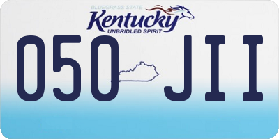 KY license plate 050JII