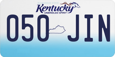KY license plate 050JIN