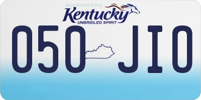 KY license plate 050JIO