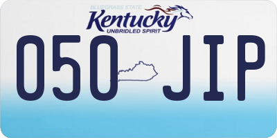 KY license plate 050JIP