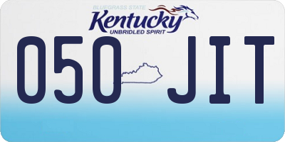 KY license plate 050JIT