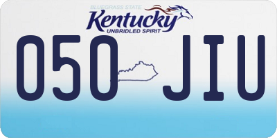KY license plate 050JIU