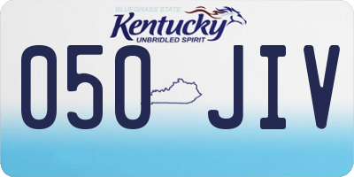 KY license plate 050JIV
