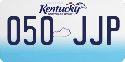 KY license plate 050JJP