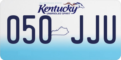 KY license plate 050JJU