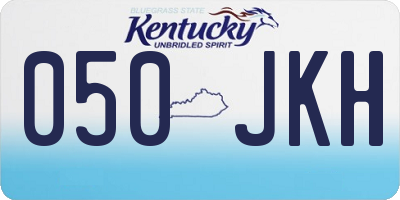 KY license plate 050JKH
