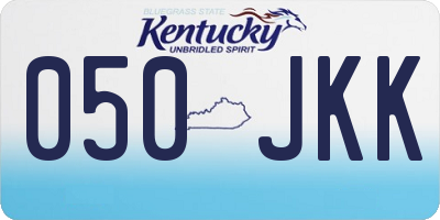 KY license plate 050JKK