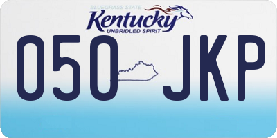 KY license plate 050JKP