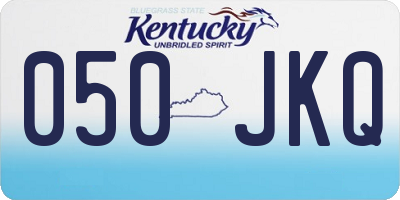 KY license plate 050JKQ