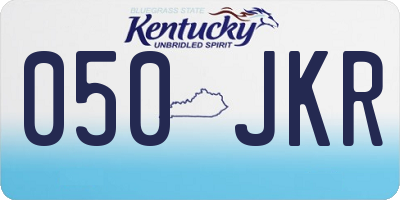 KY license plate 050JKR
