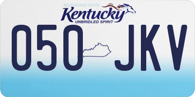 KY license plate 050JKV