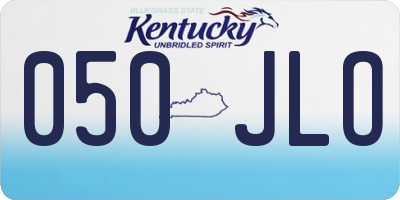 KY license plate 050JLO