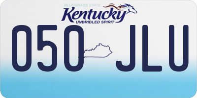KY license plate 050JLU