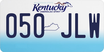 KY license plate 050JLW