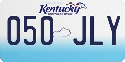 KY license plate 050JLY