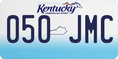 KY license plate 050JMC