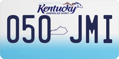 KY license plate 050JMI