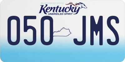 KY license plate 050JMS